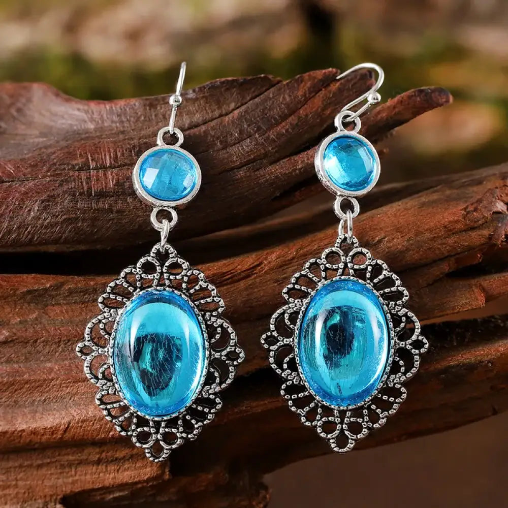 Add That Sparkle – Blue Earrings