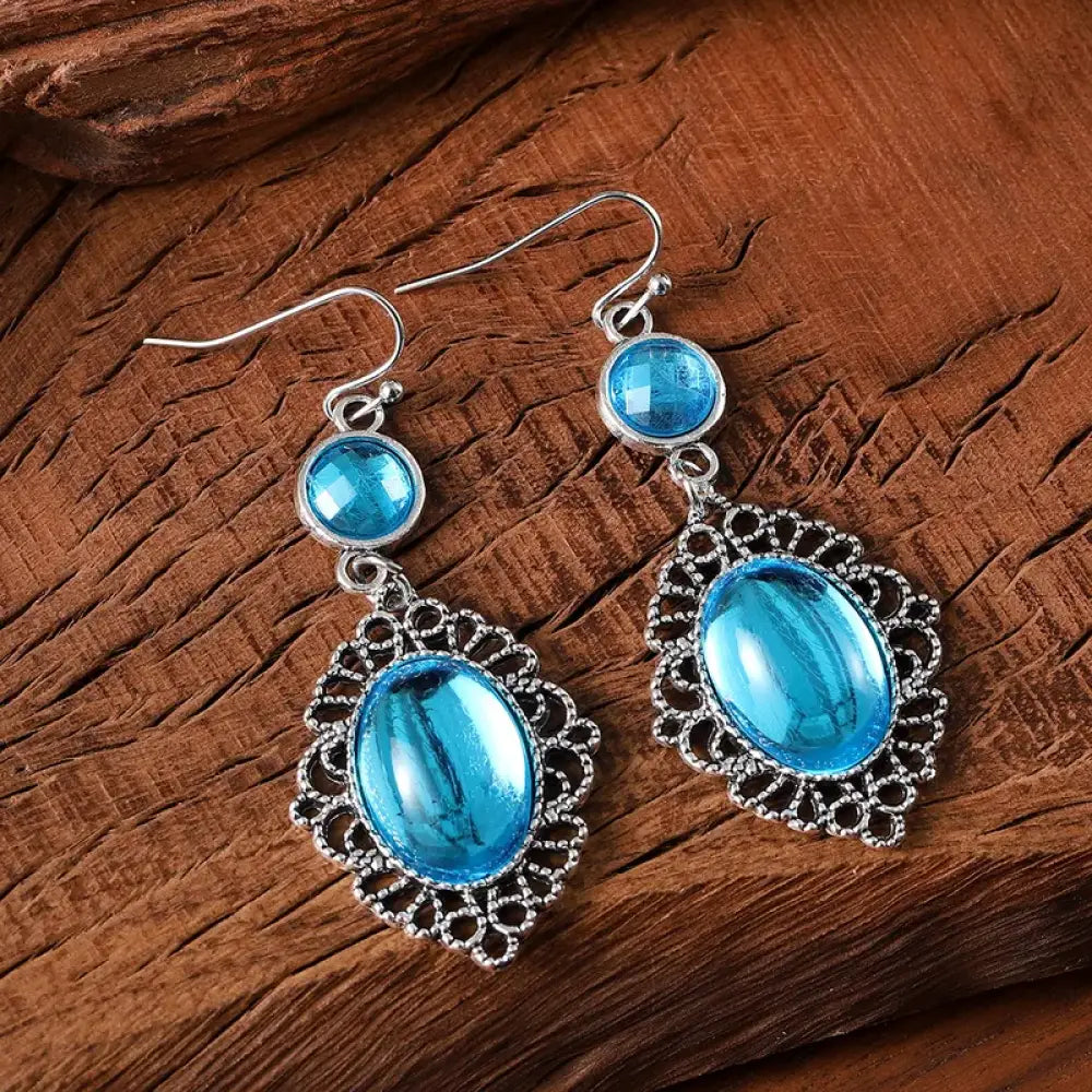 Add That Sparkle – Blue Earrings