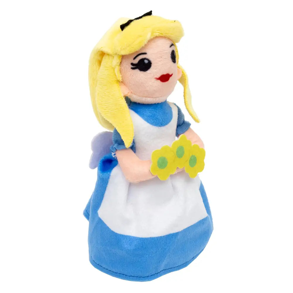 Dog Toy Squeaker Plush - Alice in Wonderland with Flowers Full Body Pose Dog Toy Squeaky Plush