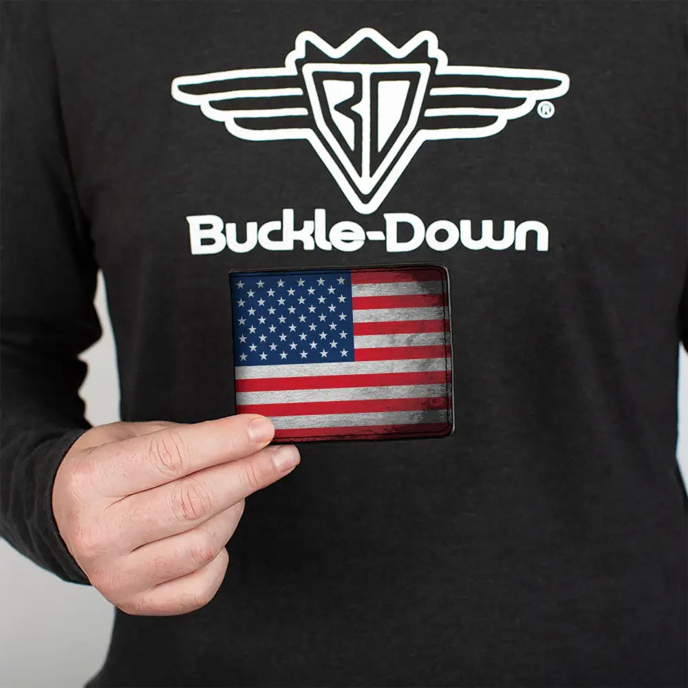 Bi-Fold Wallet - American Flag Distressed Bi-Fold Wallets