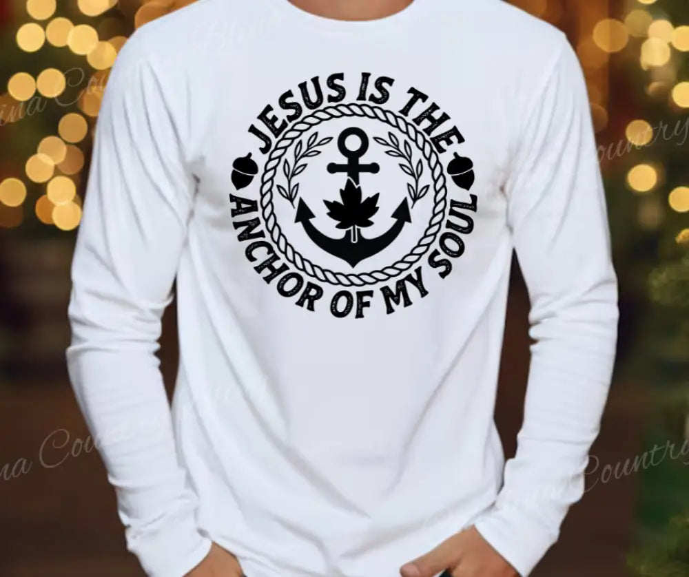 Anchor of My Soul Multi Small / Long / White Long Shirt