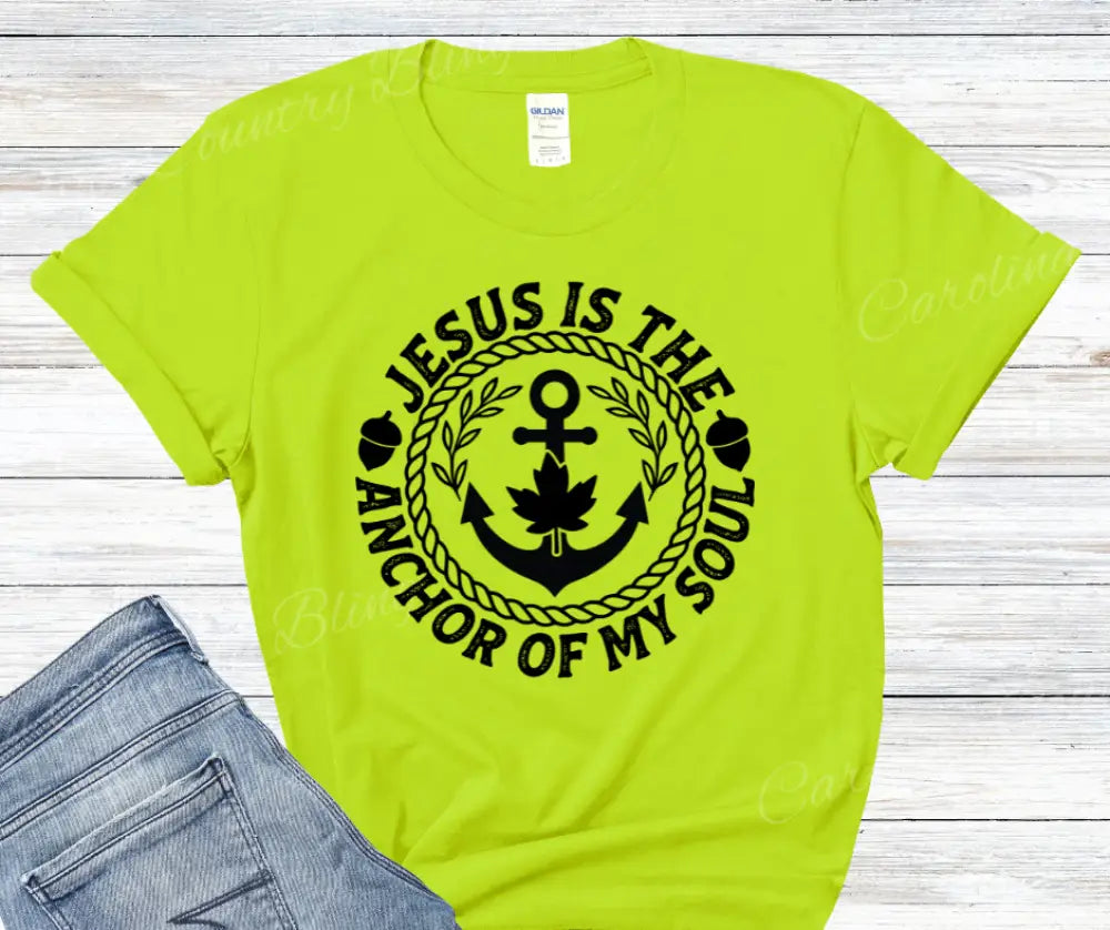 Anchor of My Soul Multi Small / Short / Neon Green Shirt