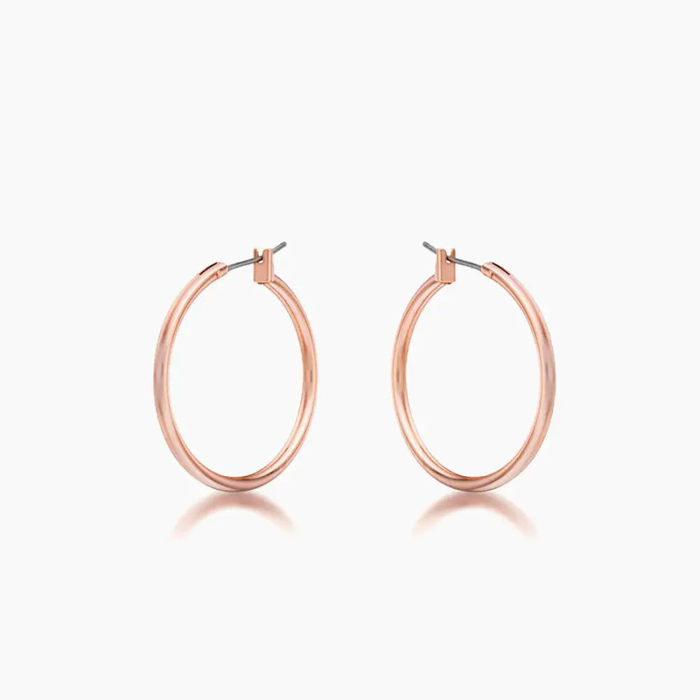 30mm Small Rosegold Hoop Earrings - Earrings
