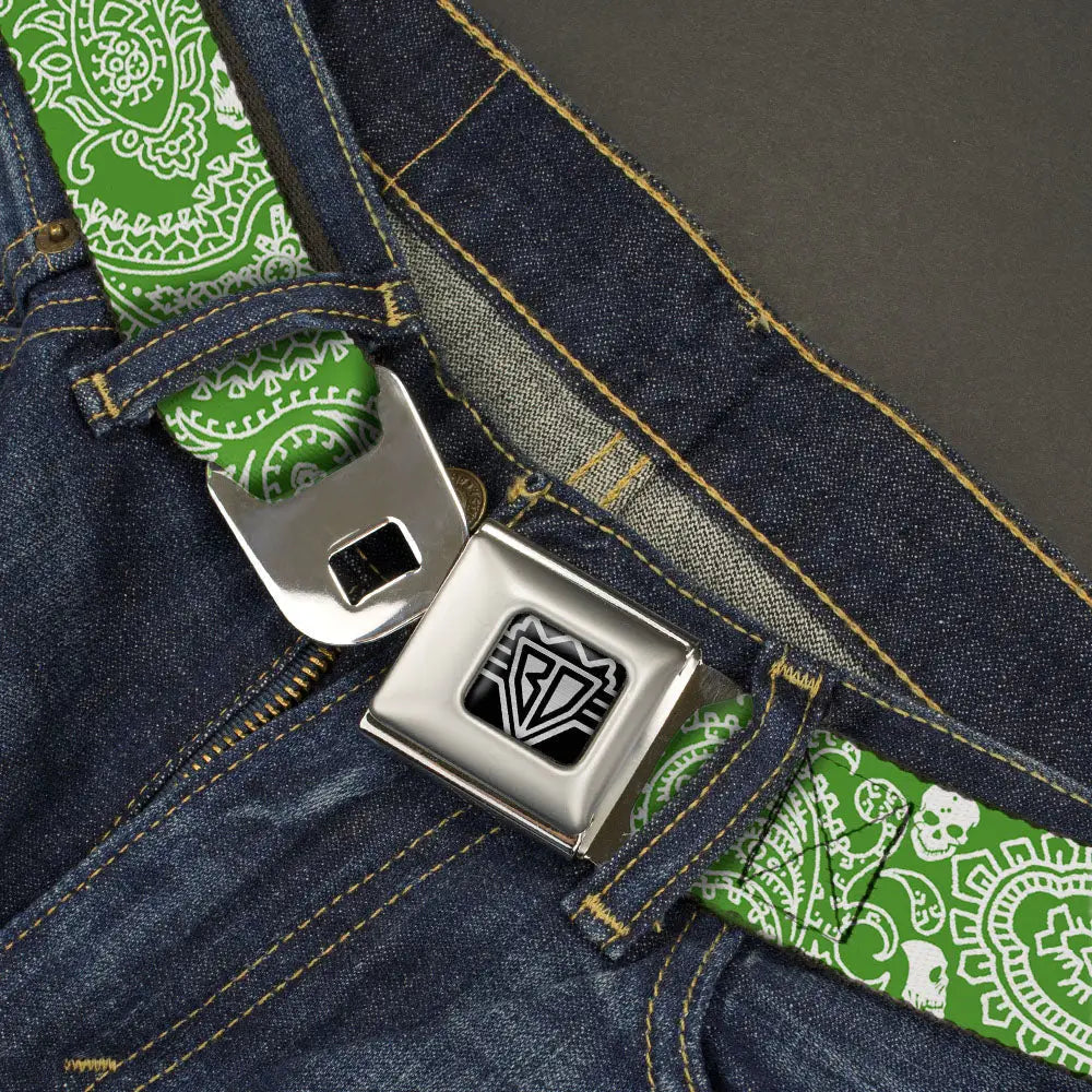 Bandana - Green Seatbelt Belts