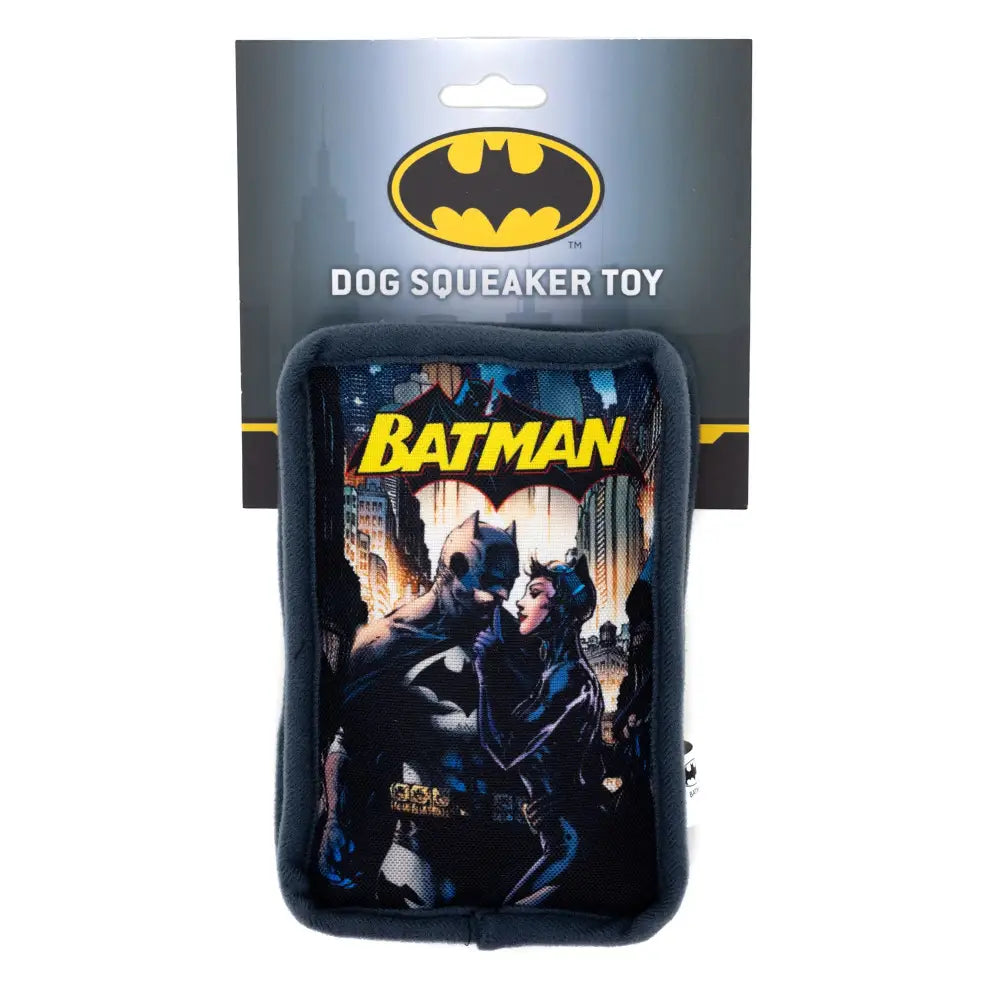 Dog Toy Squeaker Plush - Batman and Catwoman Jim Lee Hush Pose Comic Book Replica Dog Toy Squeaky Plush