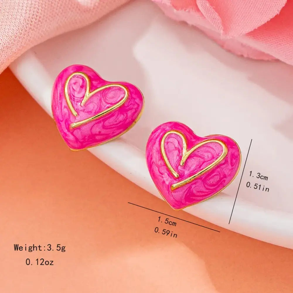 Blessed Heart – Pink Earrings