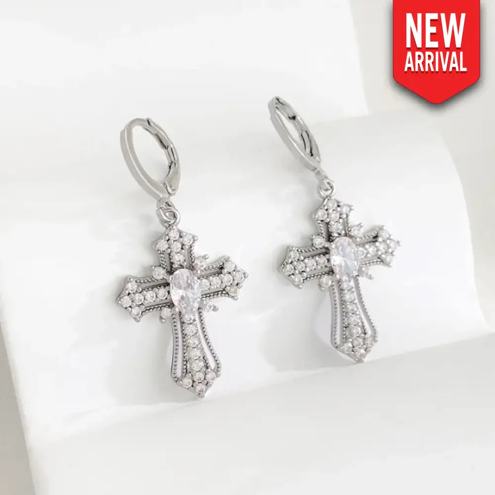 Blessed Sparkle - White Earrings