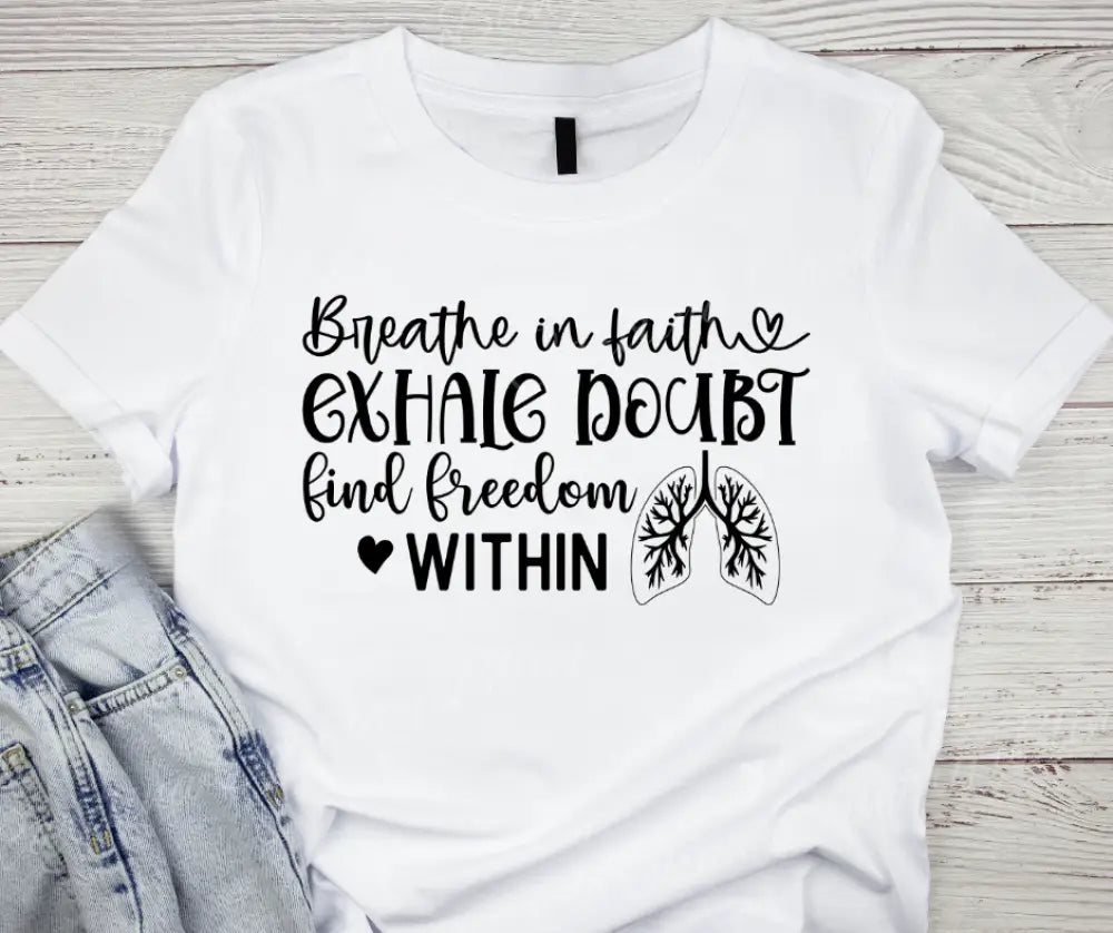 Breathe In Faith – Multi Small / Short / White Shirt Shirt