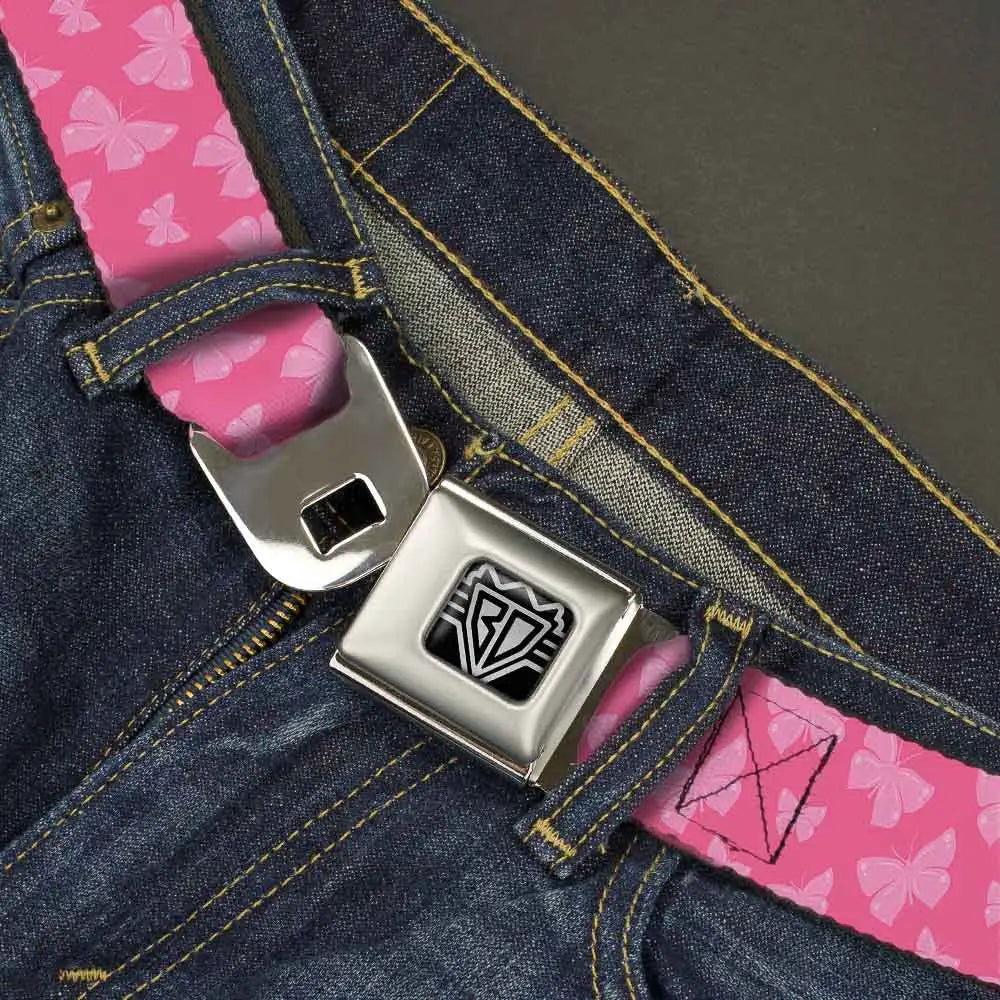 Butterflies - Pink Seatbelt Belts
