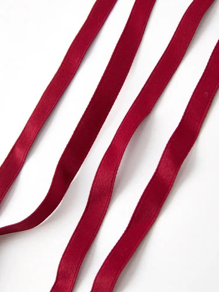 Cherry Bow Ribbon 4.5 Inch Hairpin - Red - Bows