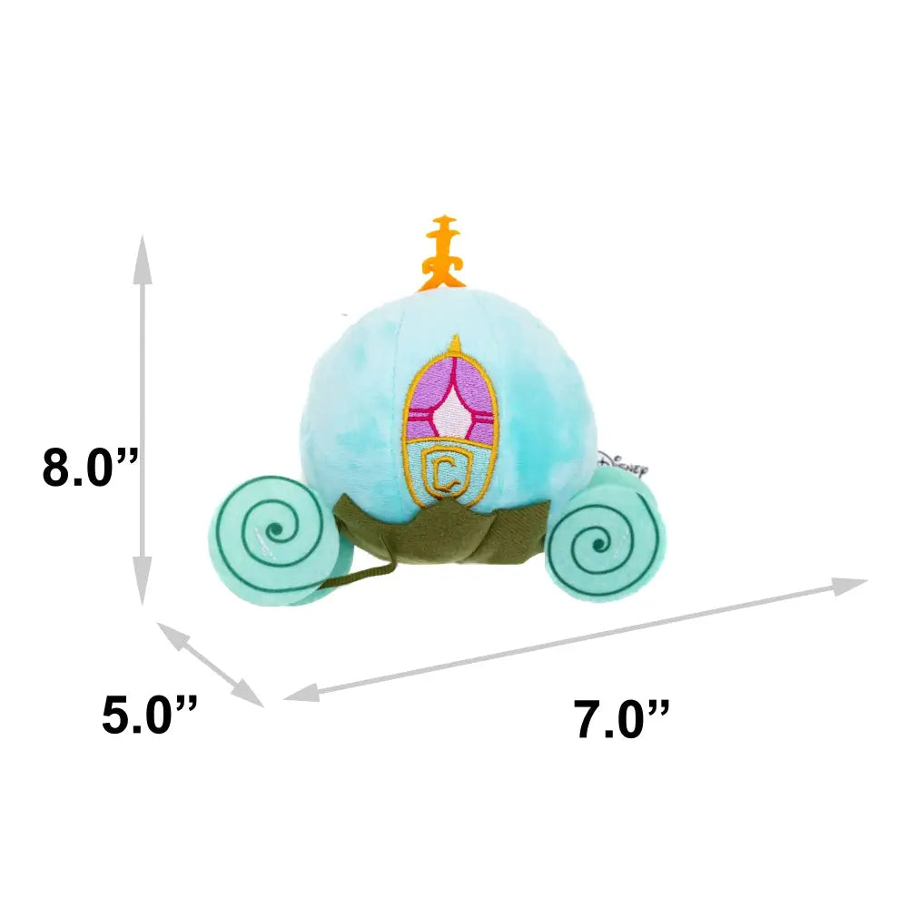 Dog Toy Squeaker Plush - Cinderella Pumpkin Carriage Light Blue Dog Toy Squeaky Plush