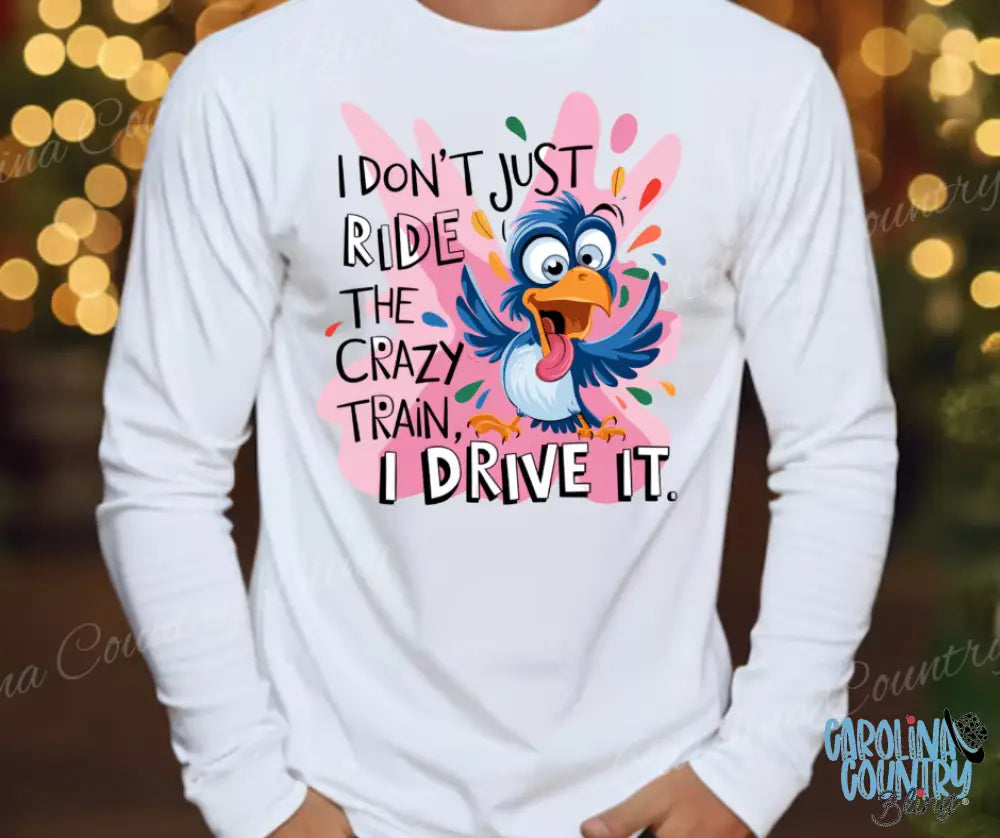 Crazy Train – White Small / Long Shirt