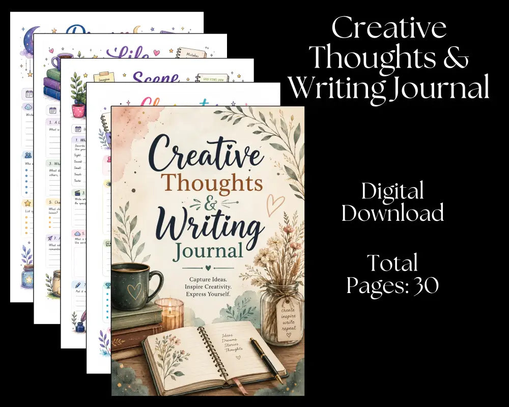 Creative Thoughts & Writing Journal - Digital Download
