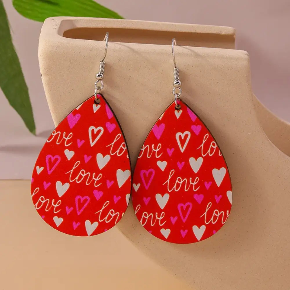 Dangle My Heart – Red Earrings