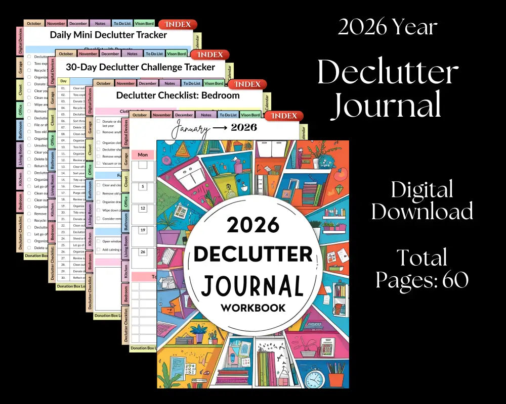 Declutter Journal - 2026 Year Digital Download