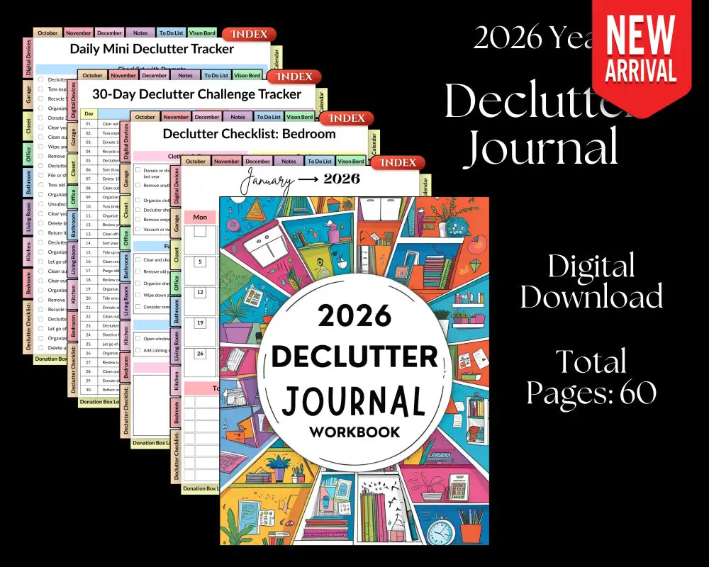 Declutter Journal - 2026 Year Digital Download
