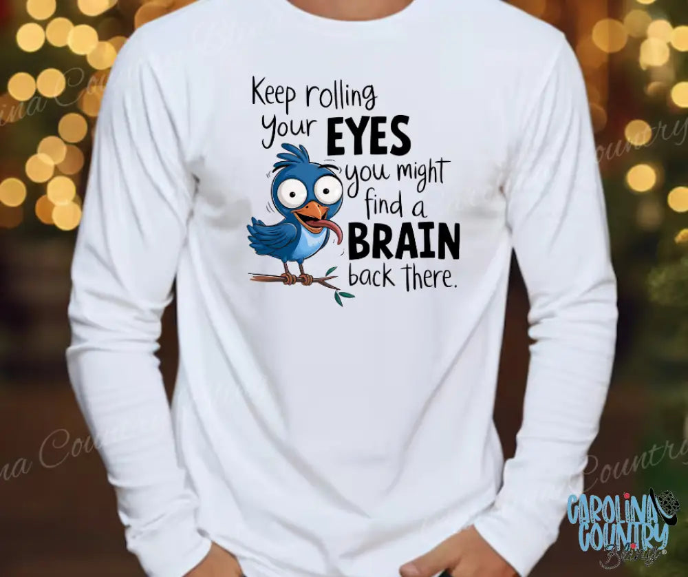 Eye Roll – White Small / Long Shirt