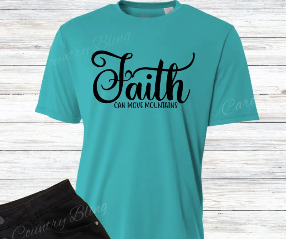 Faith – Multi Small / Short / Teal Shirt
