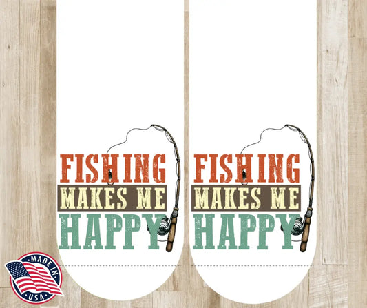 Fishing Makes Me Happy – Multi Socks
