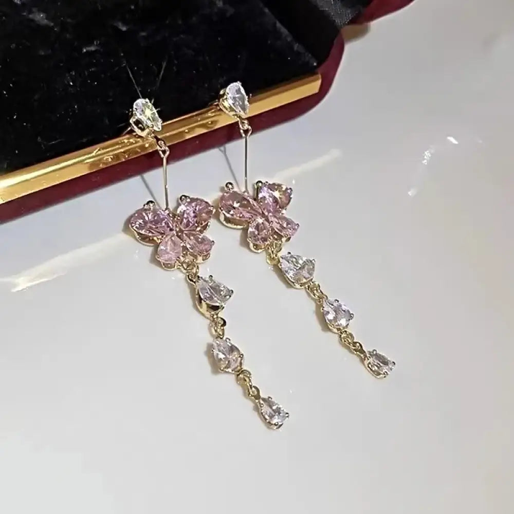 Floating Into Spring – Pink Earrings