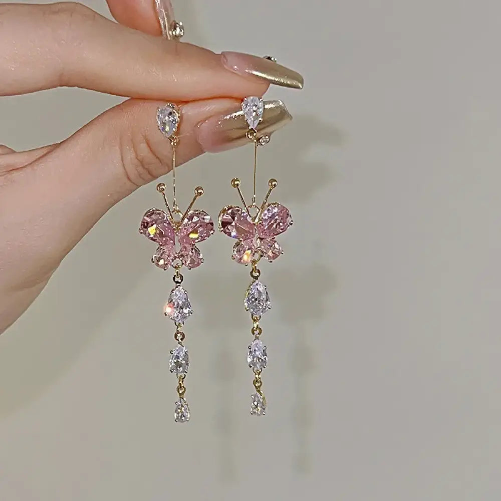 Floating Into Spring – Pink Earrings