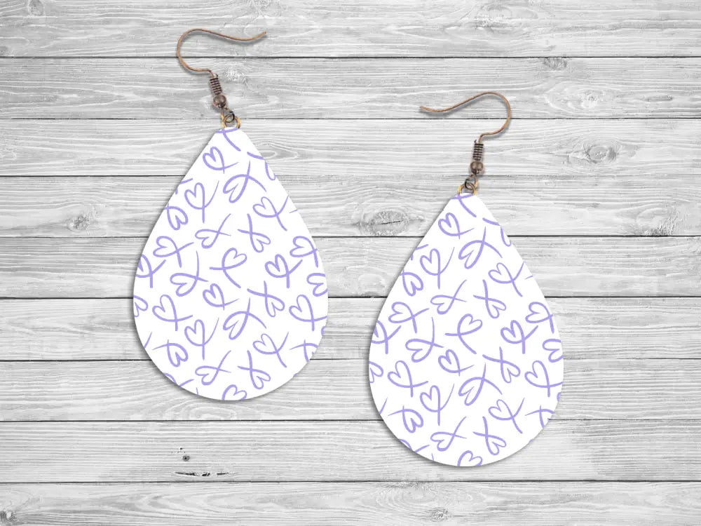 Floating Love – Purple Earrings