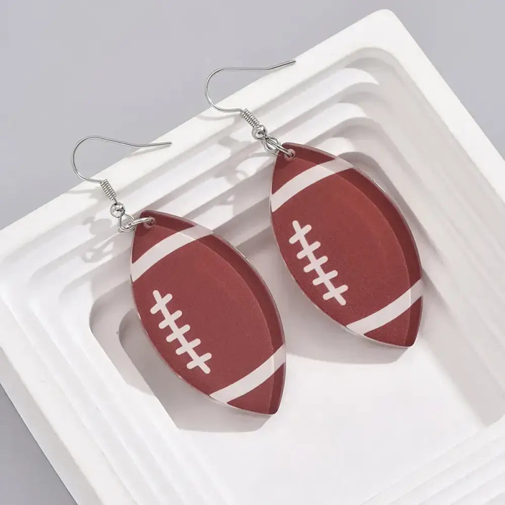 Football Season – Brown Earrings