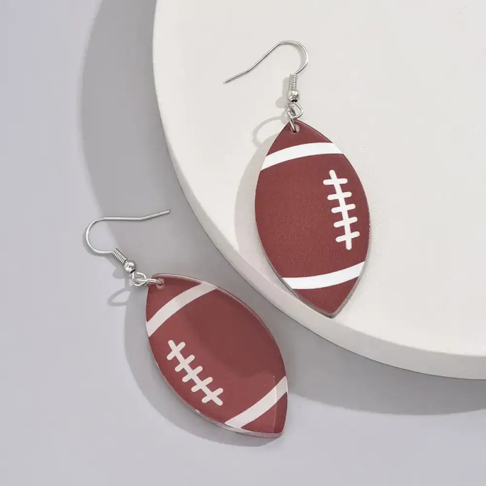 Football Season – Brown Earrings