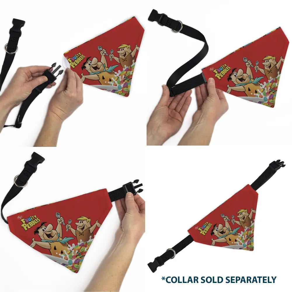 Fruity Pebbles - Red Pet Bandanas