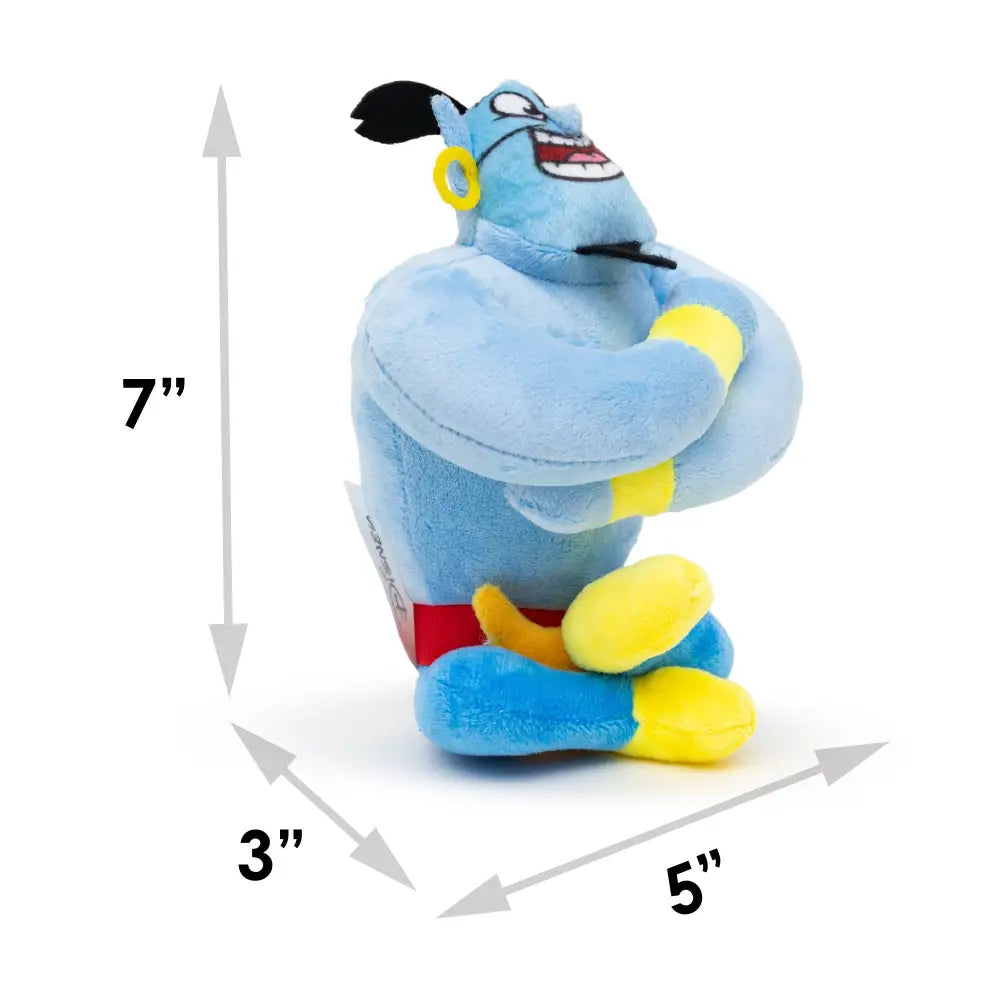 Dog Toy Squeaker Plush - Aladdin Genie Sitting Pose Dog Toy Squeaky Plush