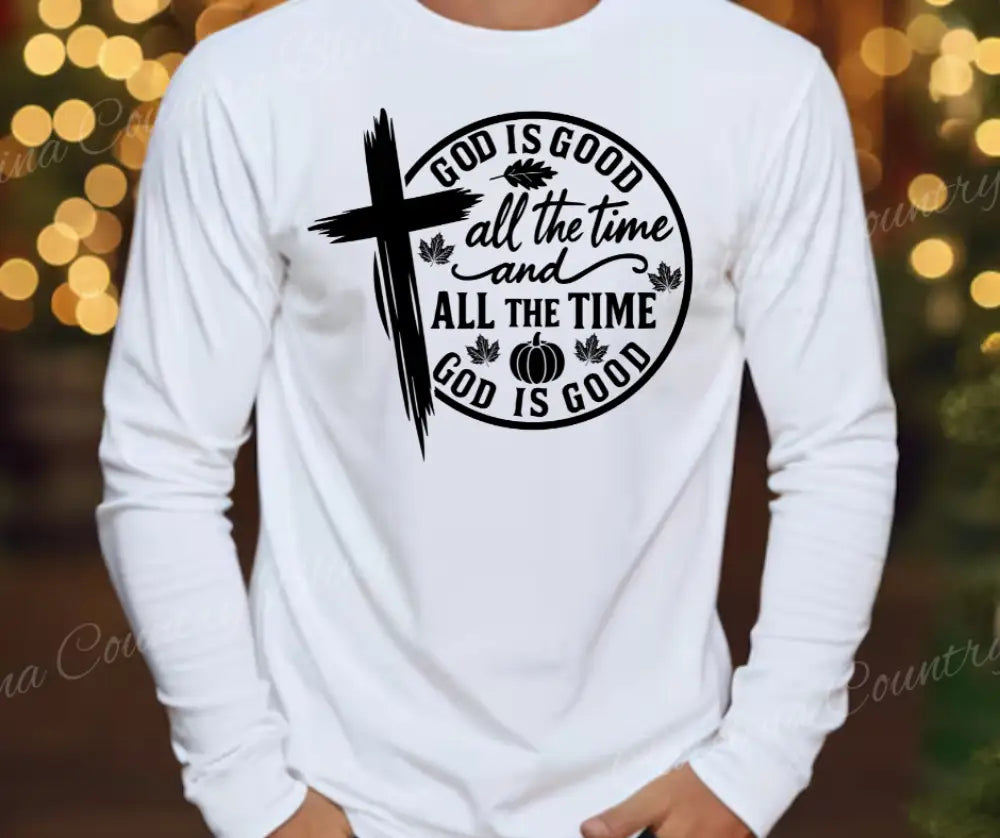 God Is Good – Multi Small / Long / White Long Shirt