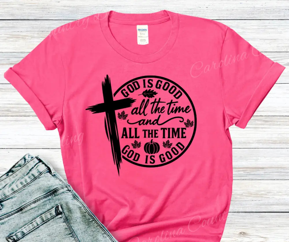 God Is Good – Multi Small / Short / Pink Shirt