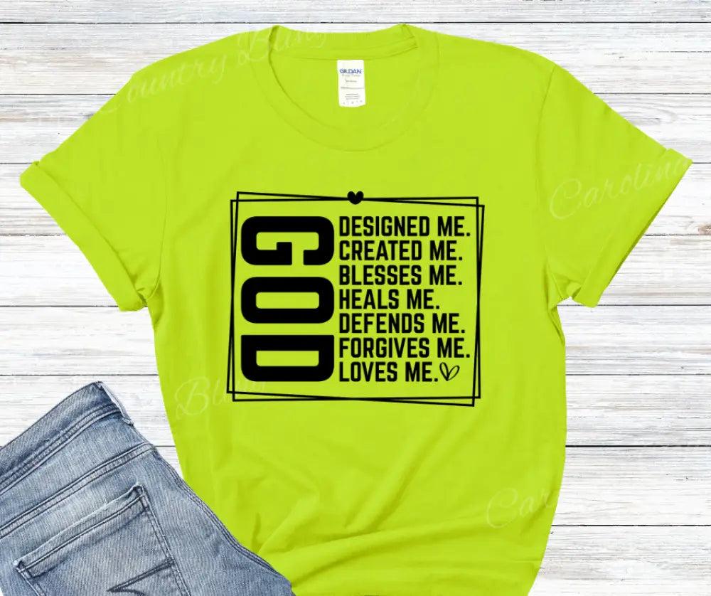 God Loves Me – Multi Small / Green Shirt