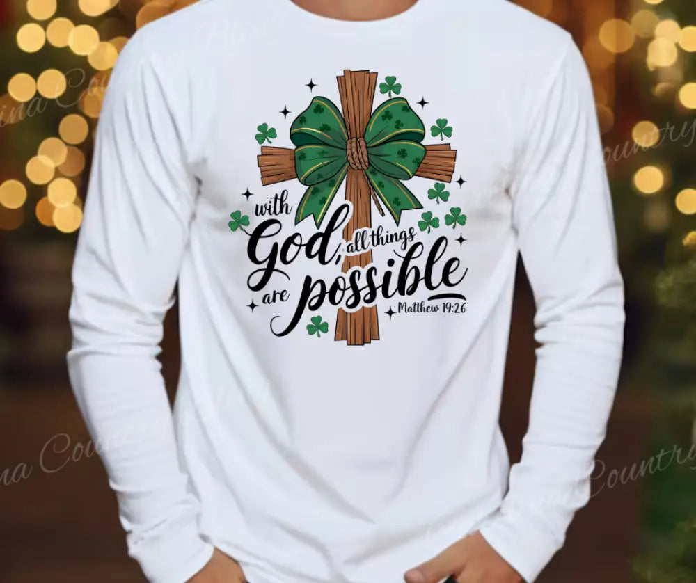 God Makes It Possible – White Small / Long Shirt