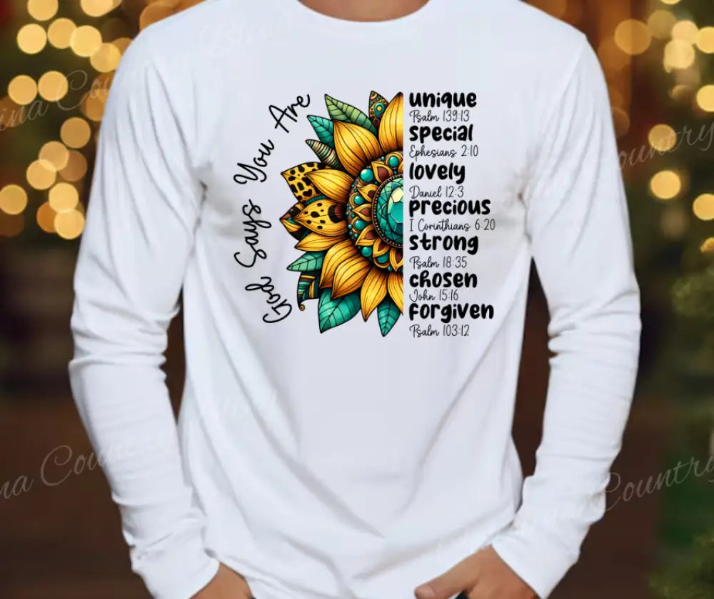God Says You Are – Multi Small / Long Shirt