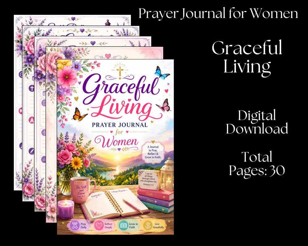 Graceful Living - Prayer Journal for Women - Digital Download