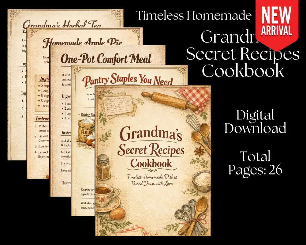 Grandma’s Secret Recipes - Cookbook - Digital Download