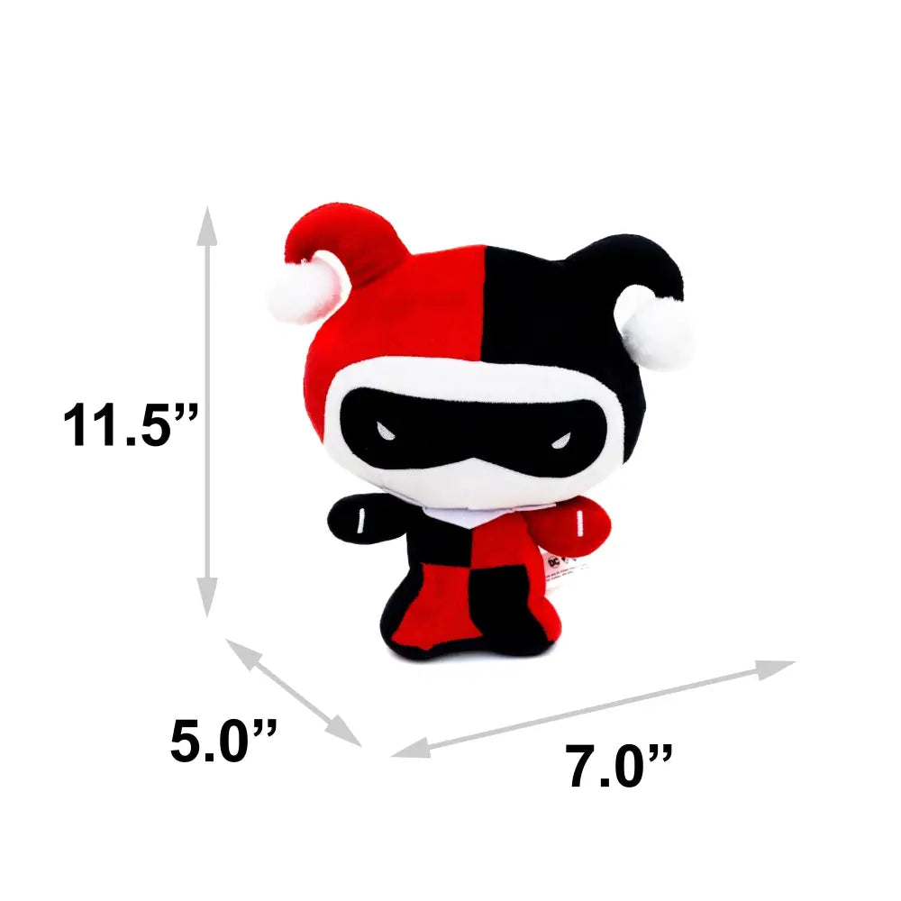 Dog Toy Squeaker Plush - DC Comics Chibi Harley Quinn Standing Pose Dog Toy Squeaky Plush