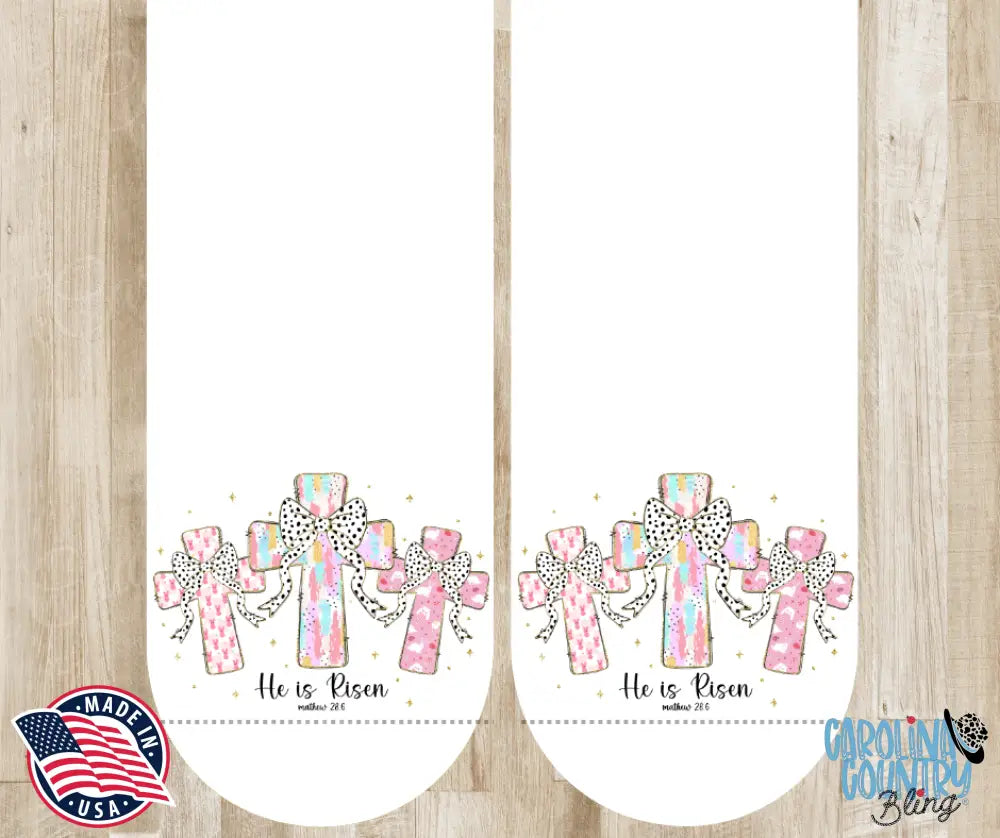 He Is Risen – White Socks