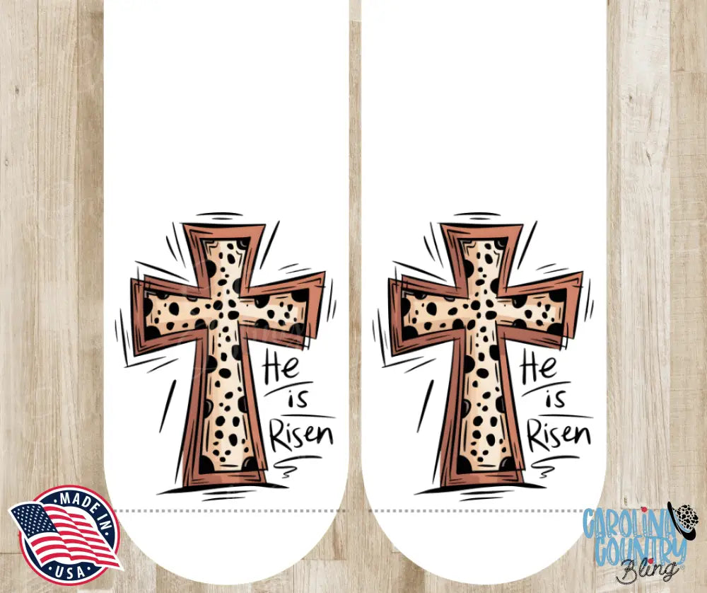 He Is Risen – White Socks