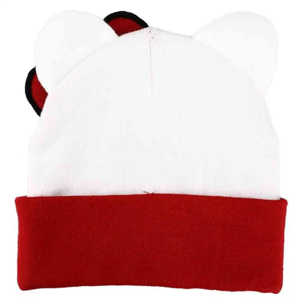 Hello Kitty Face (With Ears & Bow) Embroidered Cuff Beanie Hat Hats