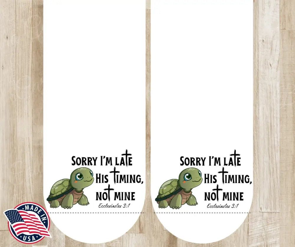 His Timing Not Mine - Multi Socks