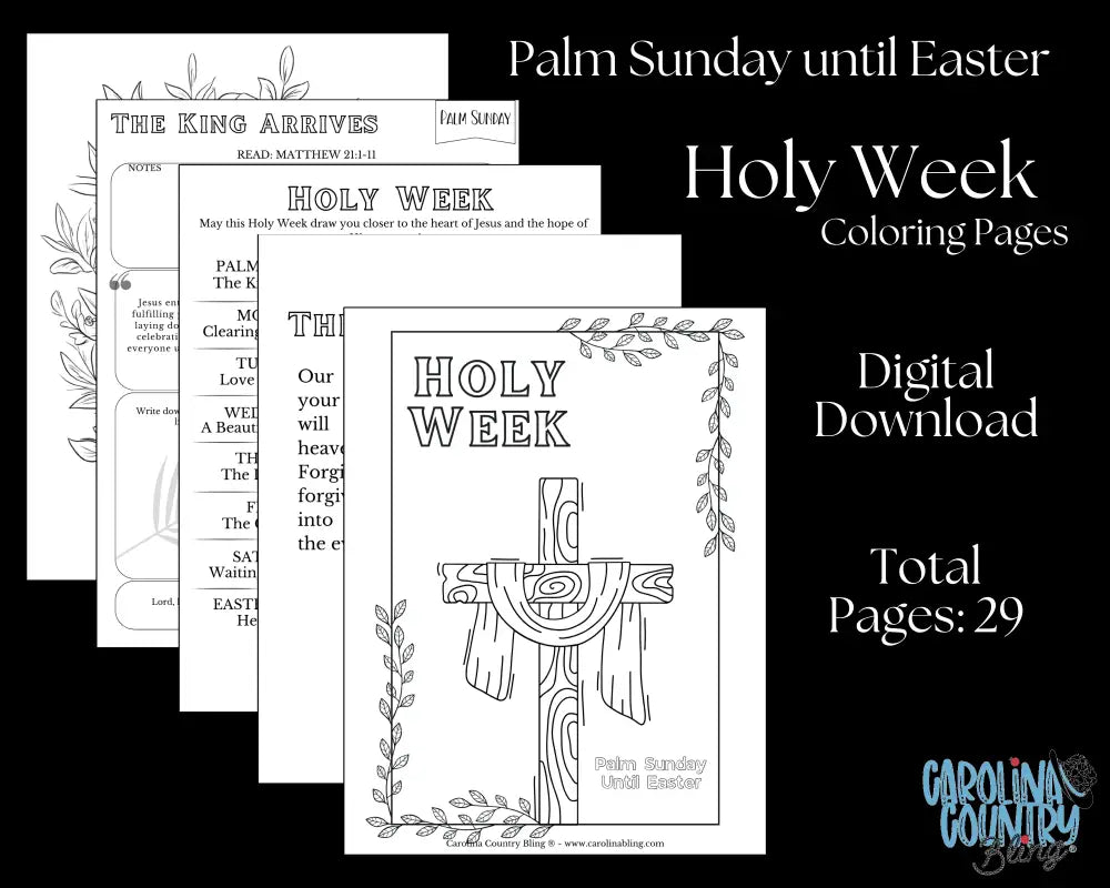 Holy Week – Coloring Pages Digital Download