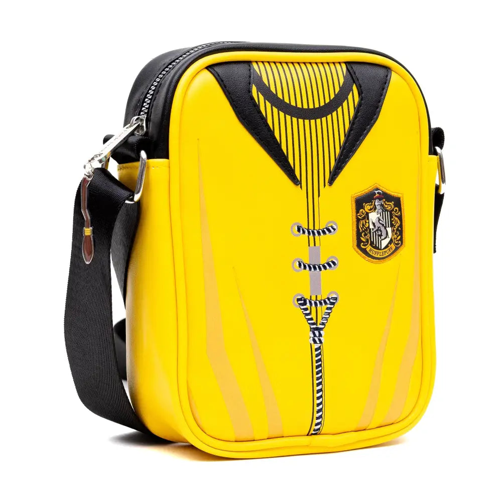 The Wizarding World of Harry Potter Vegan Leather Crossbody Bag with Adjustable Straps Hogwarts Hufflepuff Quidditch