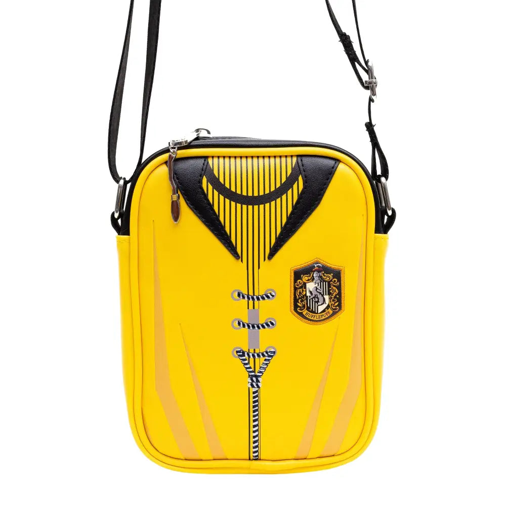 The Wizarding World of Harry Potter Vegan Leather Crossbody Bag with Adjustable Straps Hogwarts Hufflepuff Quidditch