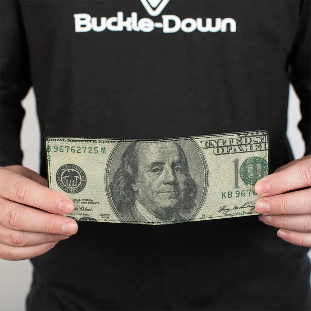 Bi-Fold Wallet - 100 Dollar Bill CLOSE-UP Bi-Fold Wallets