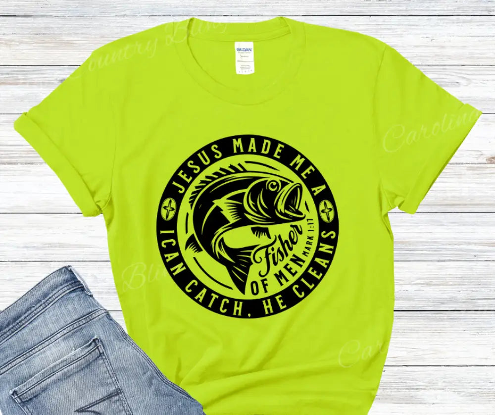 I Catch He Cleans – Multi Small / Green Shirt
