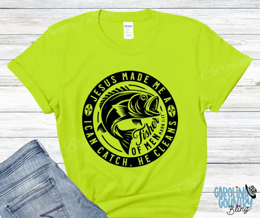 I Catch He Cleans – Multi Small / Green Shirt