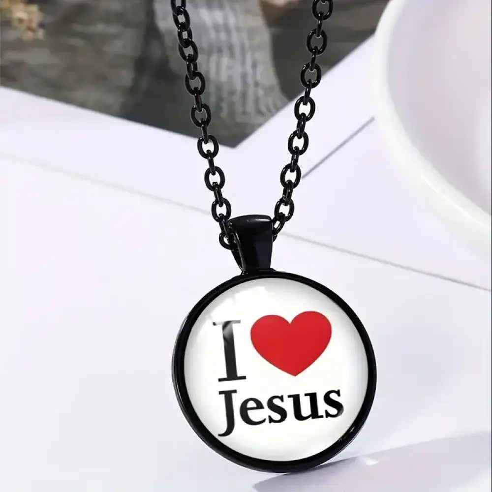 I Heart Jesus – Black Necklace