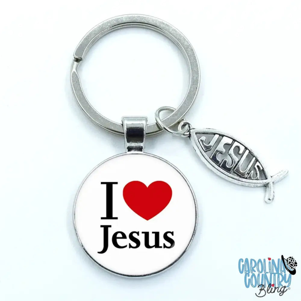 I Heart Jesus – White Key Chains